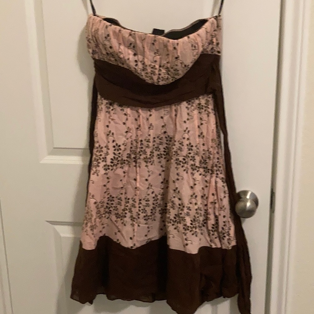 Brown and pink XOXO dress